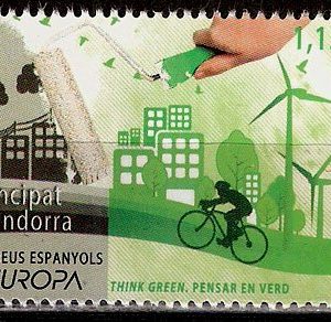 Serie sellos Andorra 442. Europa 2016
