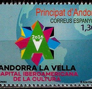 Serie sellos Andorra 444. Capital Iberoamericana 2016