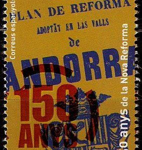 Serie sellos Andorra 447. 150 Años Nova Reforma 2016