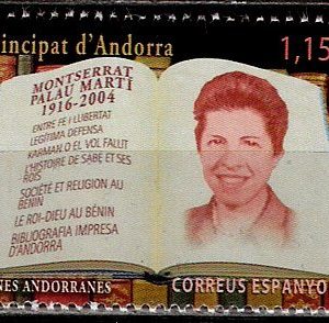 Serie sellos Andorra 450. Montserrat Palau 2016