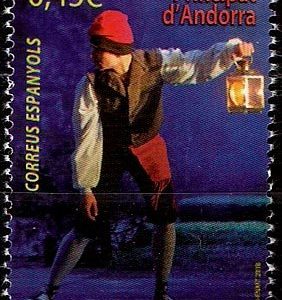 Serie sellos Andorra 449. Navidad 2016
