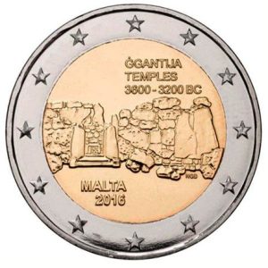 Moneda 2 euros de Malta 2016 Templo Ggantija
