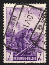 Serie de sellos Bélgica Colis Postaux ferrocarriles Nº 279 (o)
