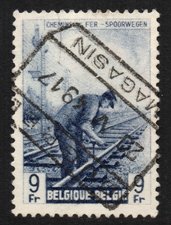 Serie de sellos Bélgica Colis Postaux ferrocarriles Nº 281 (o)