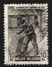 Serie de sellos Bélgica Colis Postaux ferrocarriles Nº 283 (o)