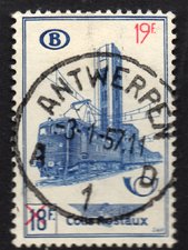 Serie de sellos Bélgica Colis Postaux ferrocarriles Nº 359 (o)