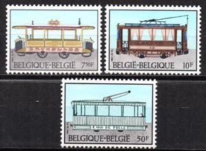 Serie de sellos Bélgica ferrocarriles Nº 0455-8 (**)