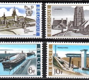 Serie de sellos Bélgica ferrocarriles Nº 1466-9(**)