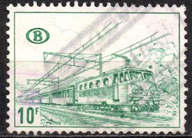Serie de sellos Bélgica Colis Postaux ferrocarriles Nº 387 (o)