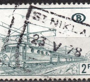 Serie de sellos Bélgica Colis Postaux ferrocarriles Nº 379 (o)