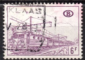 Serie de sellos Bélgica Colis Postaux ferrocarriles Nº 383 (o)