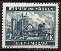 Serie de sellos Bohemia y Moravia ferrocarriles Nº 34 (**)
