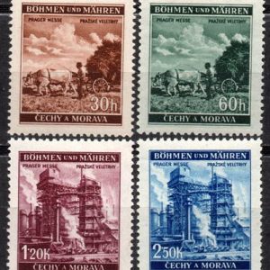 Serie de sellos Bohemia y Moravia ferrocarriles Nº 65-8 (**)