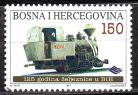 Serie de sellos Bosnia Herzegovina ferrocarriles Nº 226 (**)