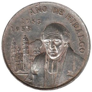 Moneda Mexico 0005 pesos 1953. S/C Año Hidalgo