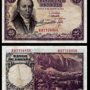 Billete Estado Español 0025 pesetas Madrid 1946 MBC