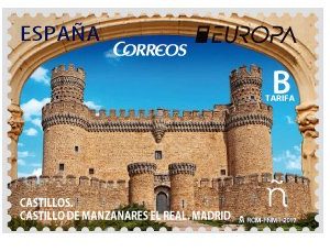 5141. Sello Castillo de Manzanares . Europa