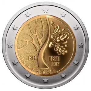 Moneda 2 euros de Estonia 2017 Camino a la Independencia
