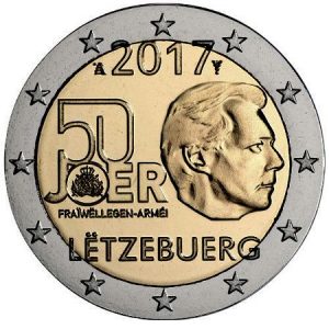 Moneda 2 euros de Luxemburgo 2017 Servicio Militar Voluntario