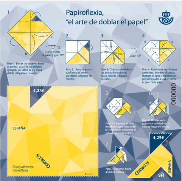 5160. Sello Papiroflexia - Ocio y aficiones HB