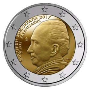 Moneda 2 euros de Grecia 2017 Nikos Kazantzakis