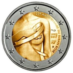 Moneda 2 euros de Francia 2017 Cancer de mama
