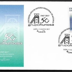 0876. Matasellos 50 Aniversario del Grupo Hunosa (Gijon-11/8/17)