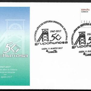 0876. Matasellos 50 Aniversario del Grupo Hunosa (Gijon-11/8/17)