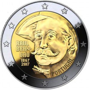 Moneda 2 euros de Portugal 2017 Raúl Brandao