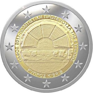 Moneda 2 euros de Chipre 2017 Pafos, Capital de la Cultura