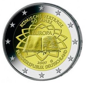 Moneda 2 euros Alemania 2007 Tratado Roma- 1 ceca