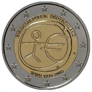 Moneda 2 euros Alemania 2009 Tema conmún EMU 1 Ceca