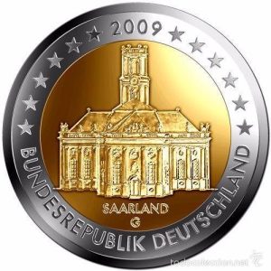 Moneda 2 euros Alemania 2009 Bundesländer Saarland 1 ceca