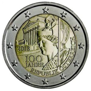 Moneda 2 euros de Austria 2018 Centenario República Austriaca