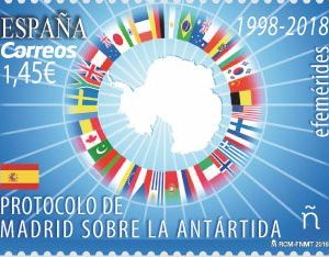 5200. Sello Efemérides Protocolo sobre la Antártida