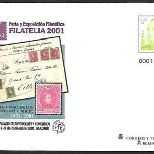 074. Sobre Entero Postal FILATELIA 2001 (1 SOBRE)