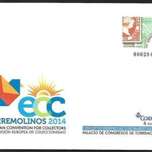 141/42. Sobre Entero Postal Torremolinos y Feria Sello 2014