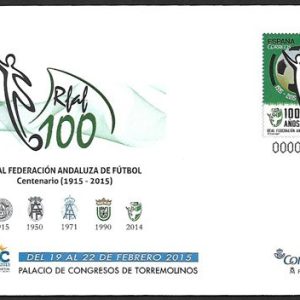 143/44. Sobre Entero Postal Fed. Andaluza y Feria Sello 2015