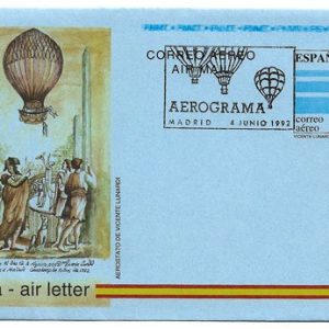 Nº 217. Aerograma Vuelo en globo Vicente Lunardi- 1992