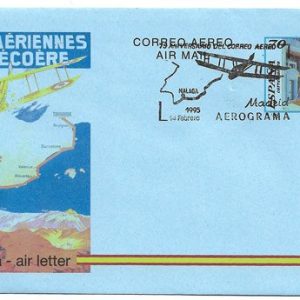 Nº 220. Aerograma  Aniversario Correo Aéreo español – 1995