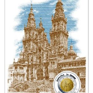 5210. Sello Santiago Compostela HB. Patrimonio