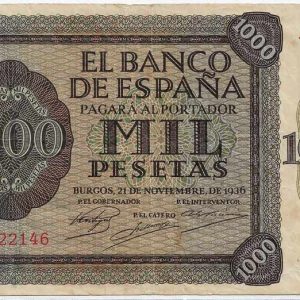 Billete Estado Español 1000 pesetas Burgos 1936 noviembre MBC