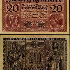 Billete Alemania IMPERIO 00020 Marcos S/C. 1918 P57