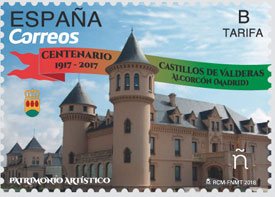 5223. Sello Centenario Castillo de Valderas. Patrimonio