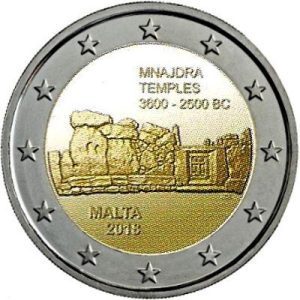 Moneda 2 euros de Malta 2018 Templos de Mnajdra
