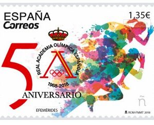 5233. Sello 50 Aniv. Academia Olimpica Española