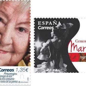 5234-5. Sello Gloria Fuertes y Mariemma. Personajes