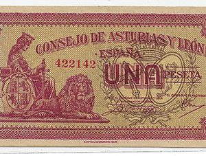 Billete Consejo de Asturias y León 01 peseta 1936 MBC+