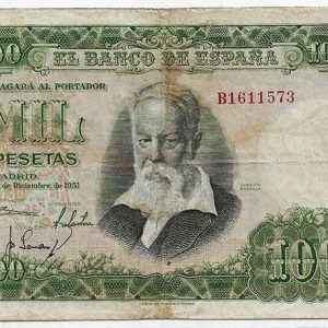 Billete Estado Español 1000 pesetas Madrid 1951 MBC-