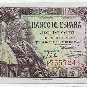 Billete Estado Español 0001 peseta Madrid 1945 SC